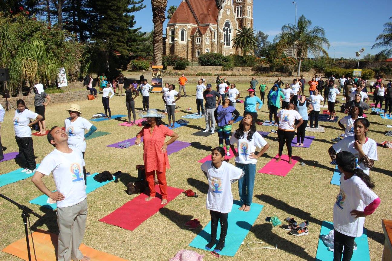 Yoga at Parliament Garden, Windhoek 